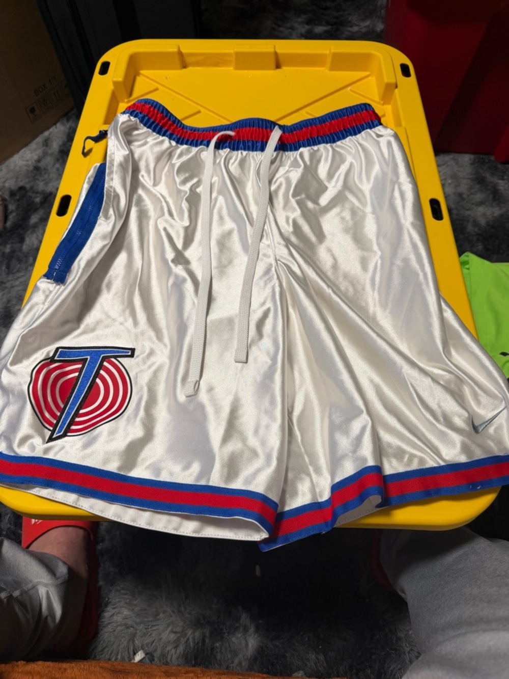 Nike Tune Squad Basketball Shorts with Red & Blue Trim